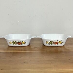 Vintage Corning Ware Spice O Life P-41-B Petite Pan 1.5 Cup Casserole Set of 2